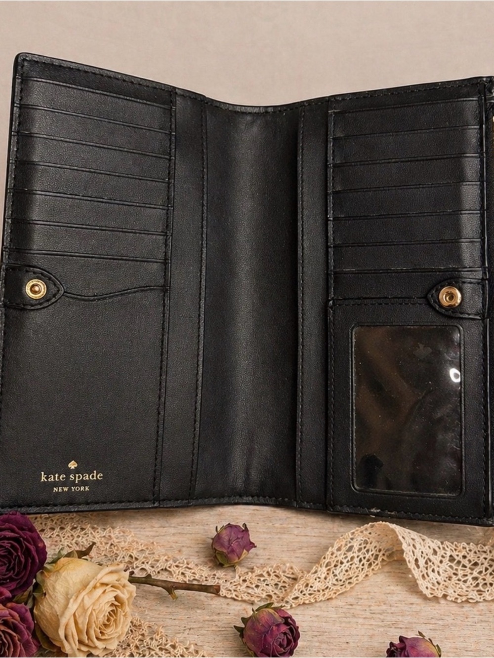 kate spade Black Pebbled Leather Wristlet - Picture 4 of 6